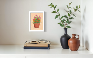 October Birth Flower Pot - Print