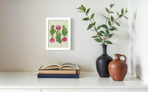 Radishes - Striped Print
