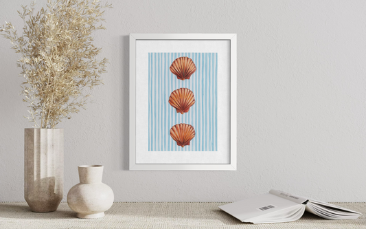 Scallops - Striped Print