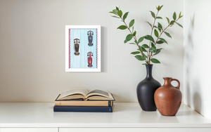 F1 Cars - Striped Print
