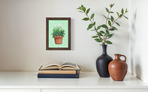 December Birth Flower Pot - Print