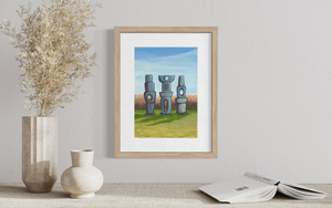 Snape Family of Man Sculpture - Print