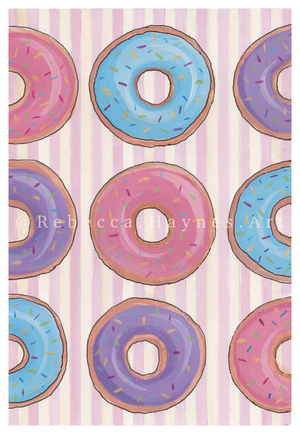 Striped Doughnut Print