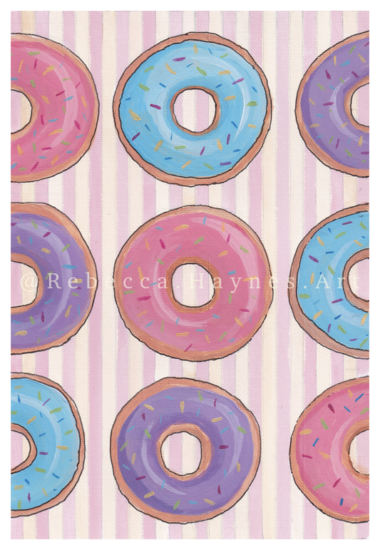 Striped Doughnut Print