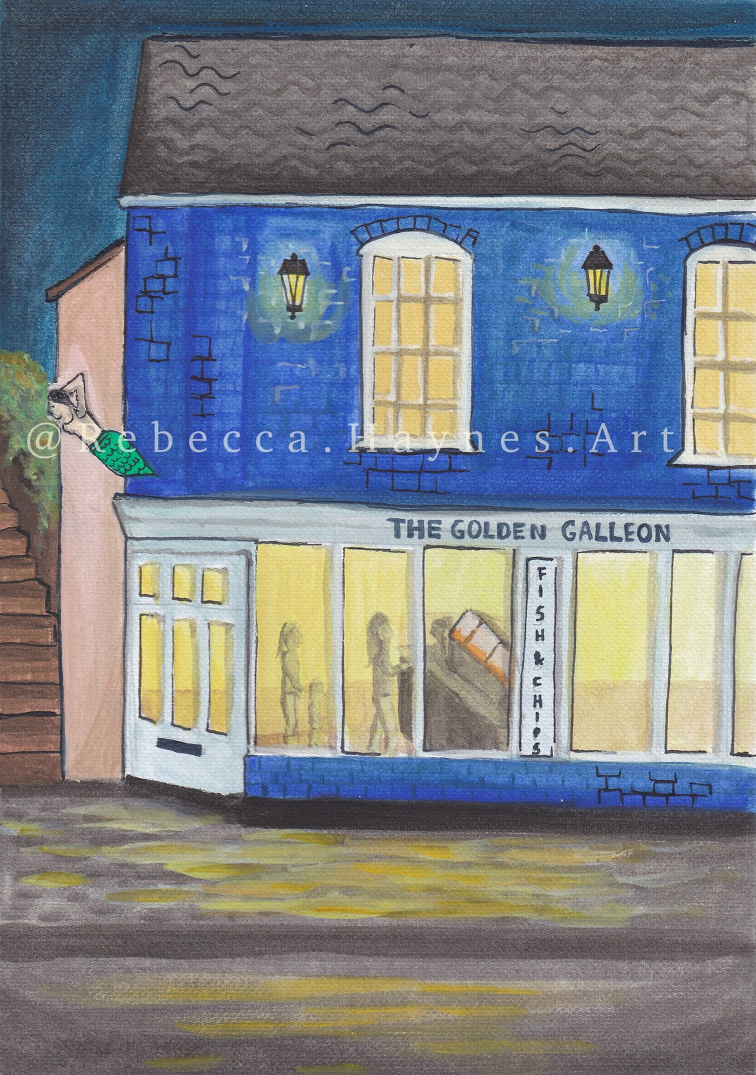The Golden Galleon Fish & Chip shop - Aldeburgh - Print