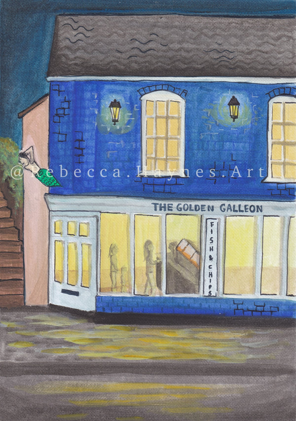 The Golden Galleon Fish & Chip shop - Aldeburgh - Print