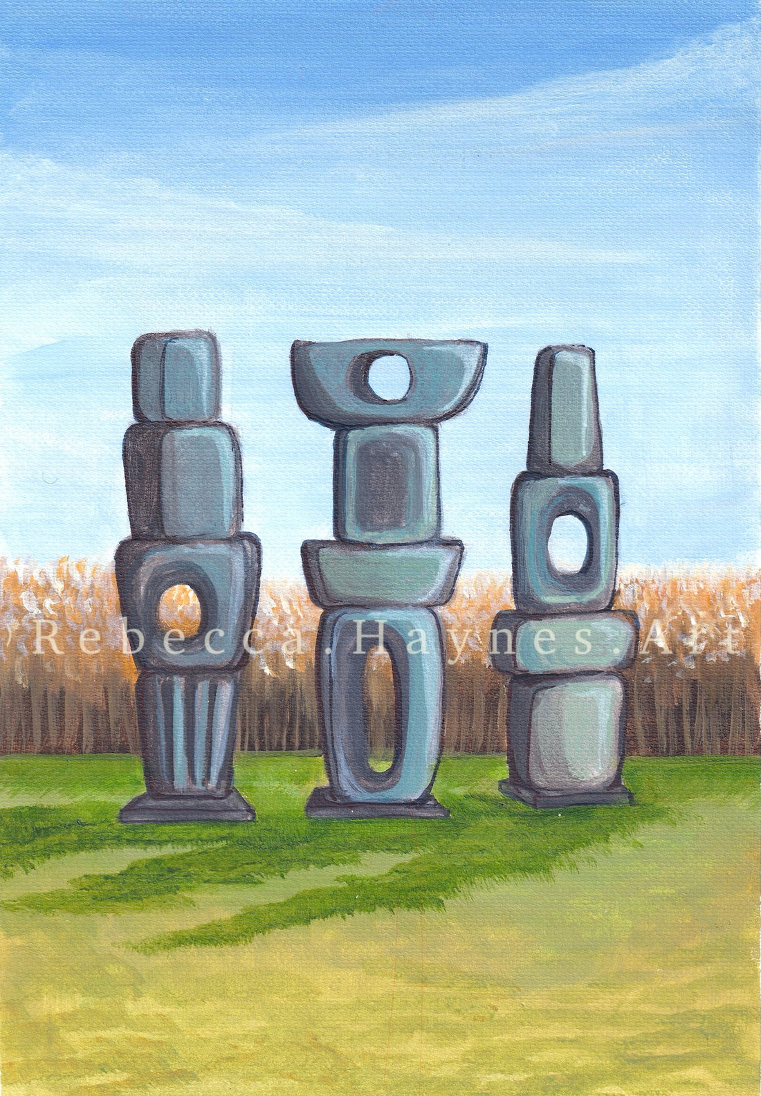 Snape Family of Man Sculpture - Print