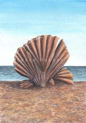 Aldeburgh Scallop Sculpture - Print