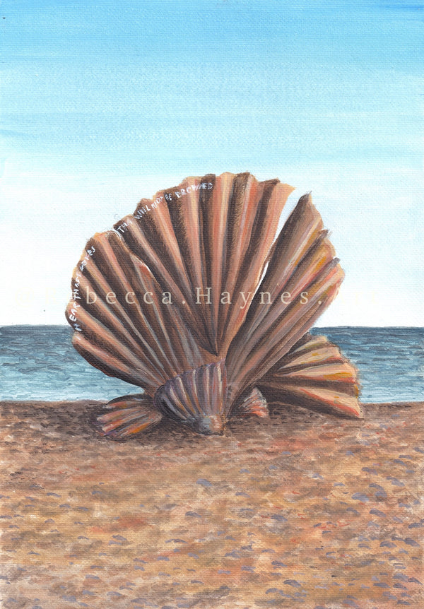 Aldeburgh Scallop Sculpture - Print
