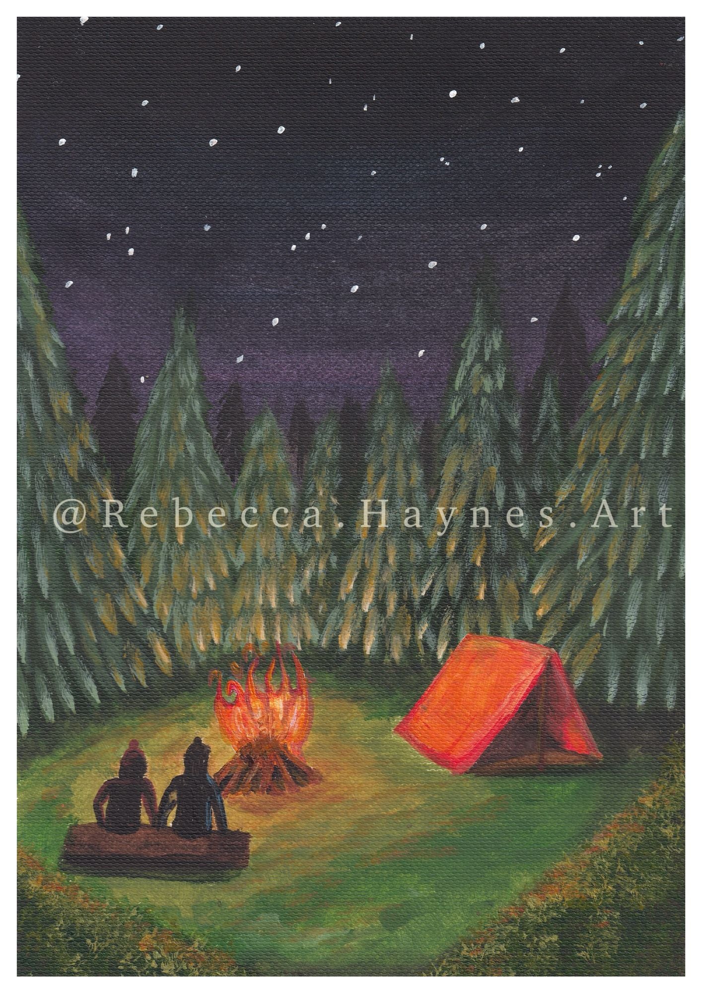 Woodland Camping Print