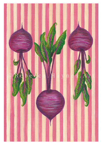 Striped Beetroot Print