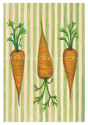 Striped Carrots Print