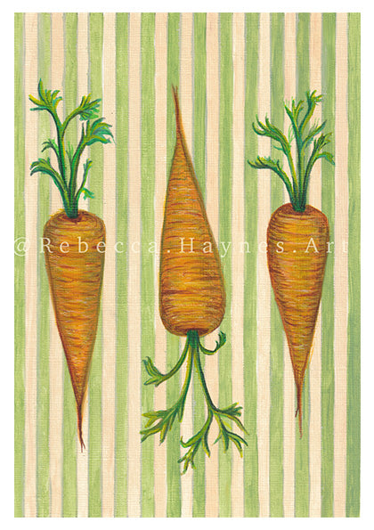 Striped Carrots Print