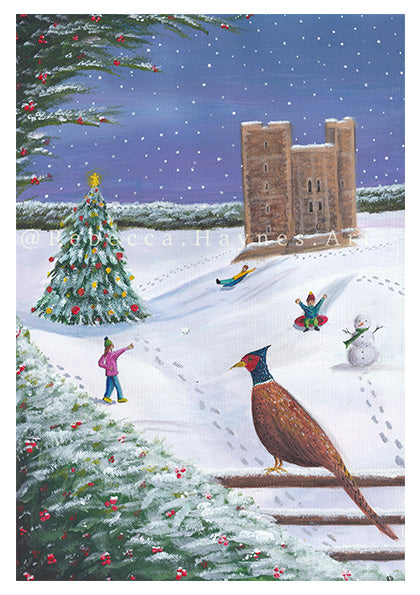 Orford Castle Christmas Print