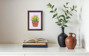 March Birth Flower Pot - Print