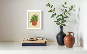 May Birth Flower Pot - Print