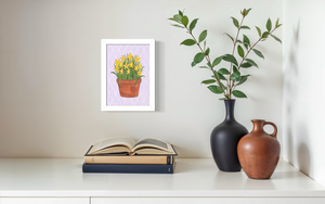 March Birth Flower Pot - Print