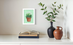 December Birth Flower Pot - Print