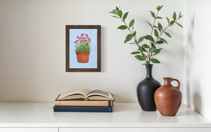 January Birth Flower Pot - Print
