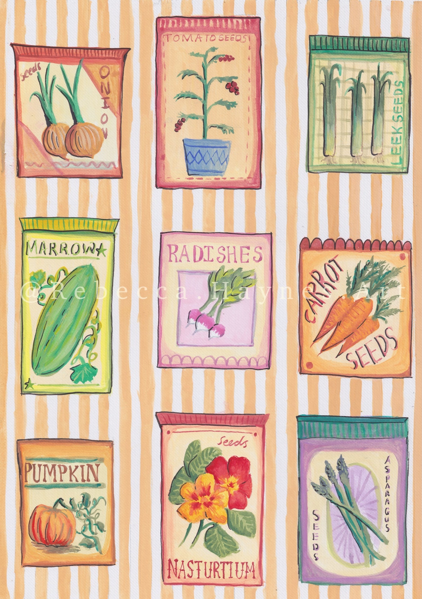 Vegetable Seed Packets - Print